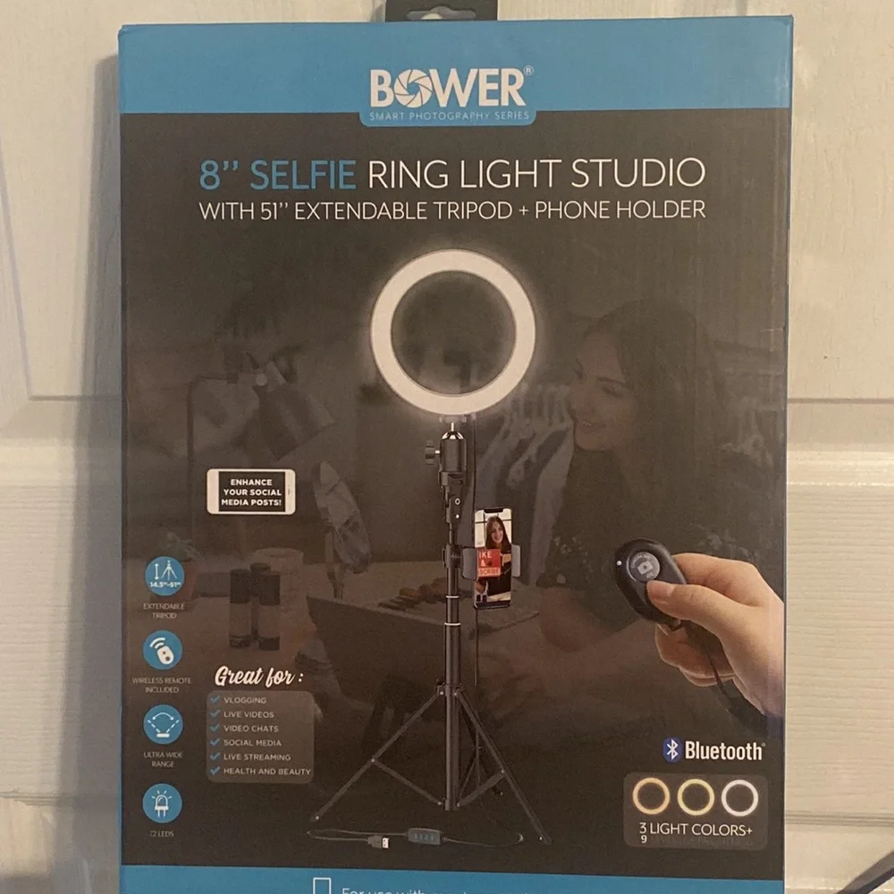 COPY - 8”Selfie Ring Light Studio / Extendable Tripod